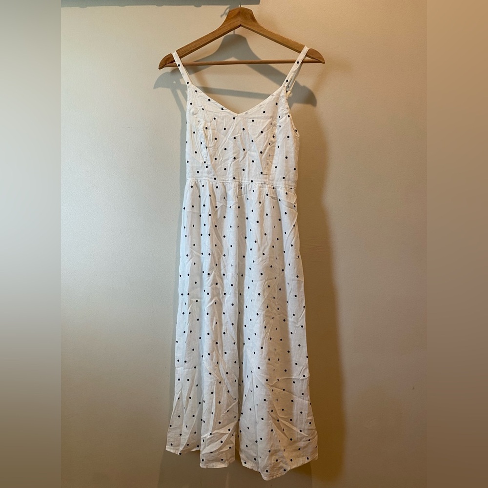 Old Navy White Dress with Black Dots
